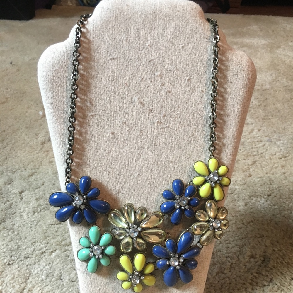 Authentic J.Crew floral statement necklace